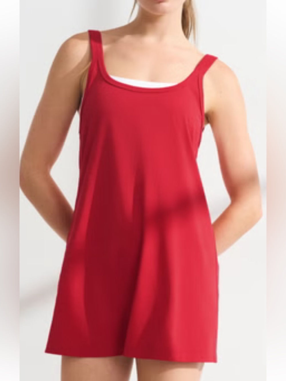 Abercrombie YPB | Double Layered Mini Dress | Red | Large